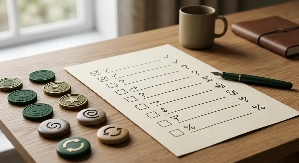 Editorial illustration of bonus terms and a wagering checklist